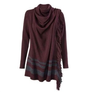 CAbi Style 3002 Port Fringe Poncho Wrap Sweater